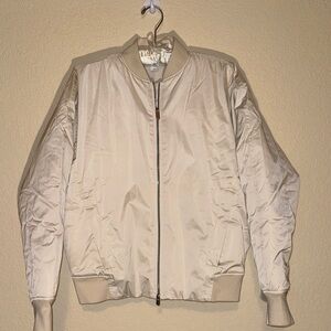 Athleta Bone Color Bomber Jacket